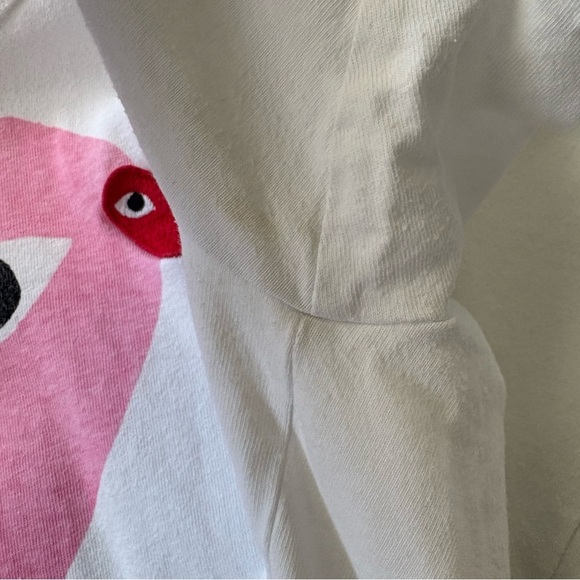 COMMES DES GARCONS CDG Play Japan sz M US sz S Pink Heart Tshirt - Picture 6 of 10